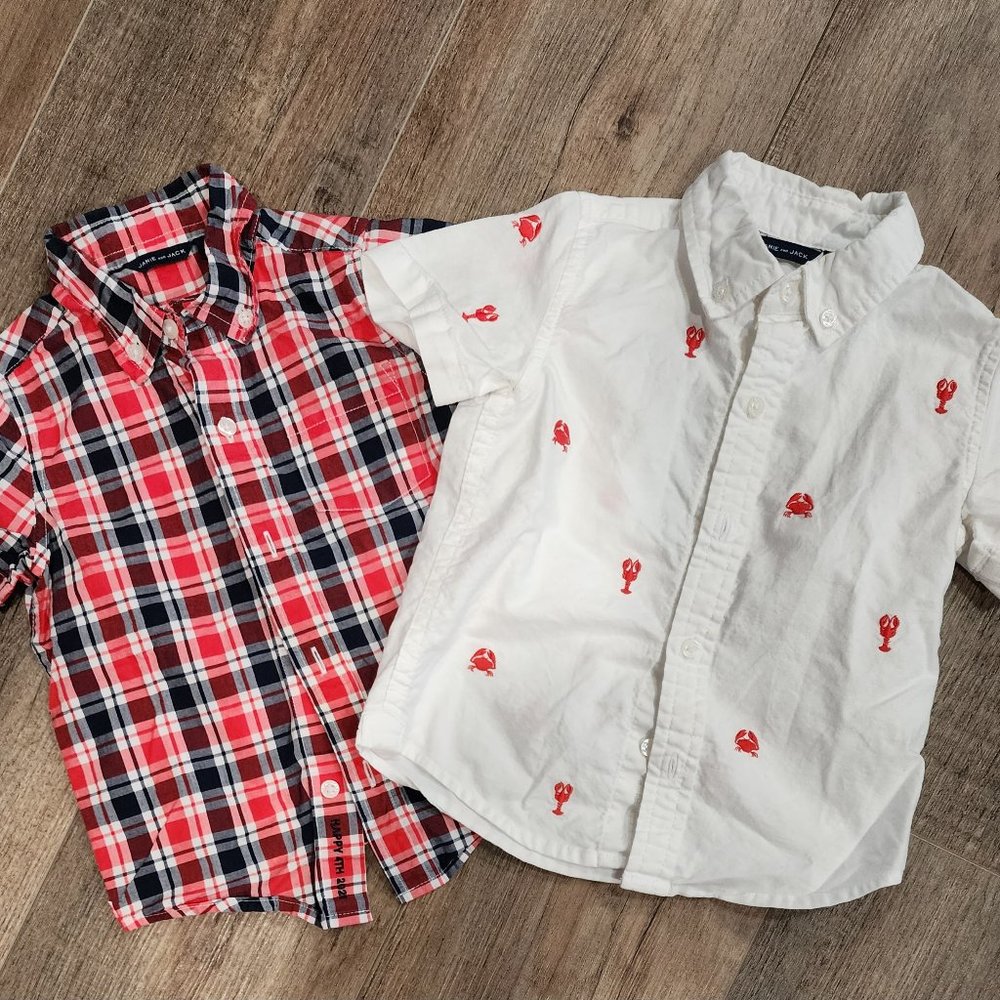 2T Boys Collared Button Down Shirt